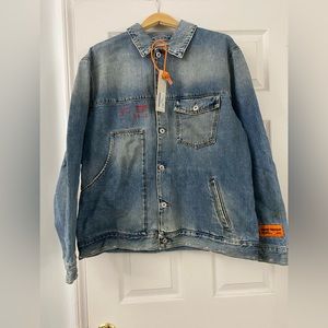 Heron Preston denim workwear jacket